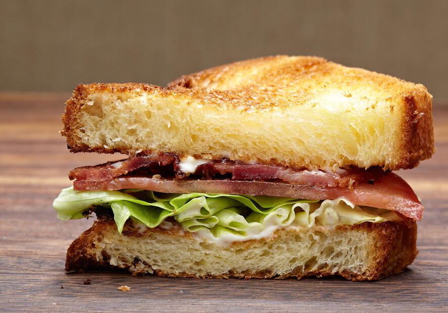 Bacon Lettuce and tomato sandwich